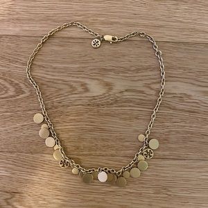 Auth. Tory Burch Logo Charm Short Necklace, 20"L